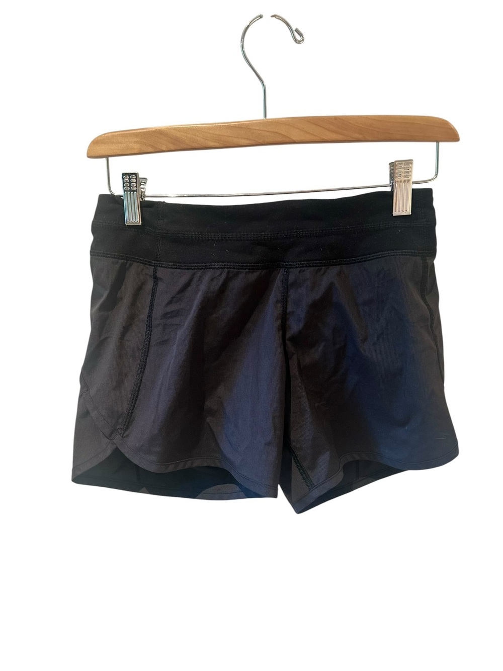 Ivivva Running Shorts Black Zip Pocket Lined Size 12